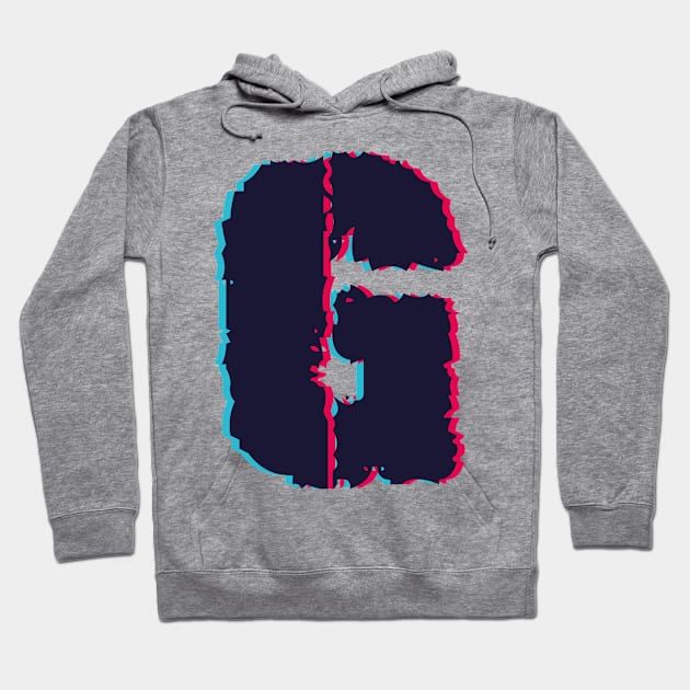 Glitch letter G, distorted letter G Hoodie by Letter T-shirt